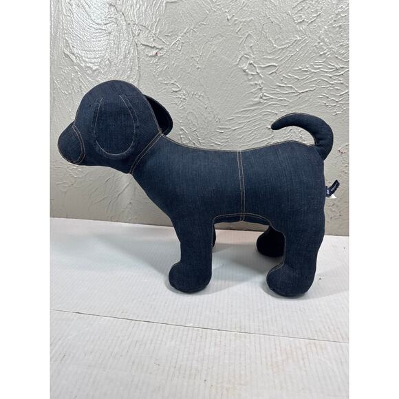 Gap Standing Dark Rivet on Ear Plush Dog Large Denim - Picture 1 of 4